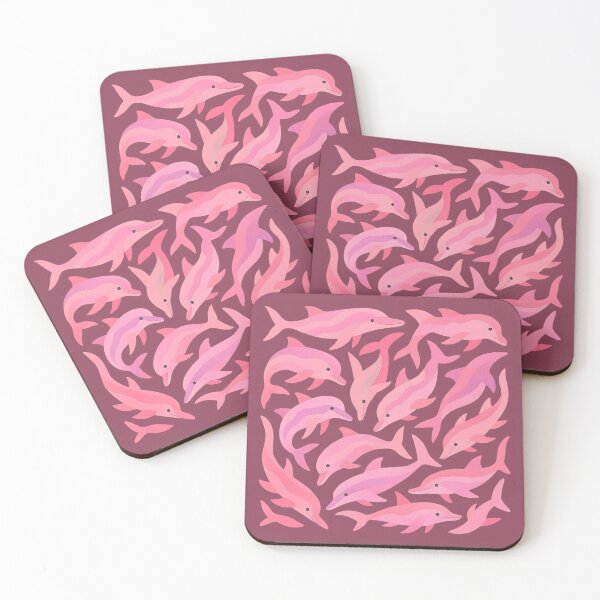 Item preview, Pink Dolphin Abstract Pattern  designed and sold by sks-ai-artist.