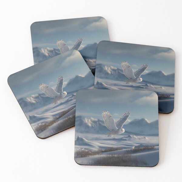 Item preview, A Snowy Owl flying low over an Arctic plain, Birds in Motion designed and sold by CDC40.
