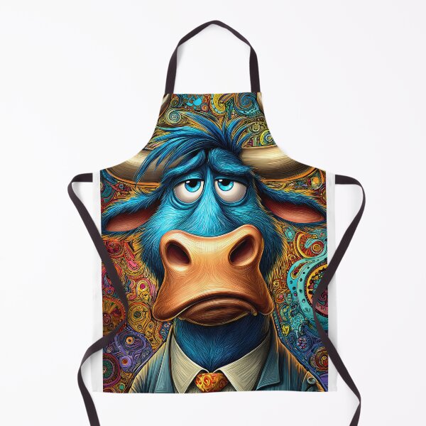 Item preview, Blue Bull in Suit with Abstract Colorful Background designed and sold by Artessie.
