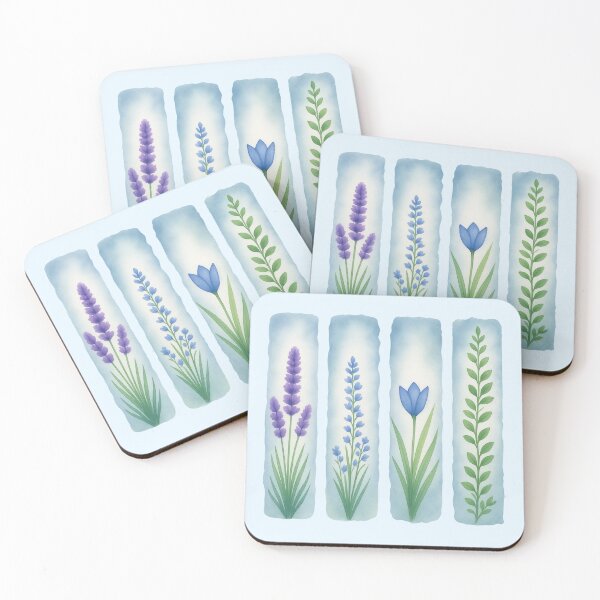 Item preview, Luminous Wildflower Panels Watercolor Botanical Art designed and sold by PriyaMagic.