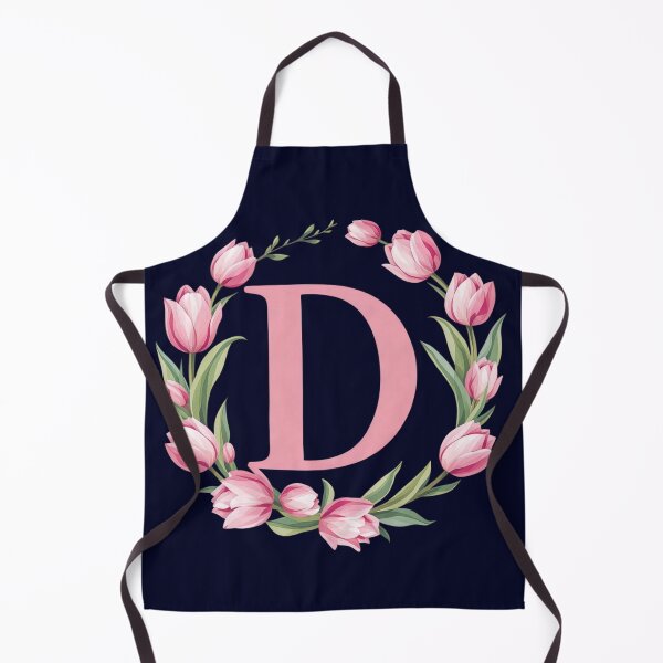 Item preview, Letter D Floral Monogram with Pink Tulips designed and sold by roxysnextgenart.