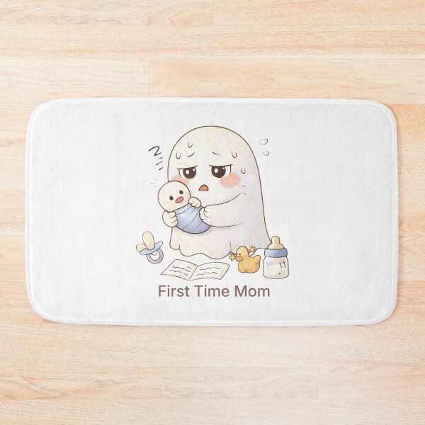 Item preview, First Time Mom Ghost | Cute Kawaii Aesthetic | New Mom Life Design designed and sold by The Mood Index.