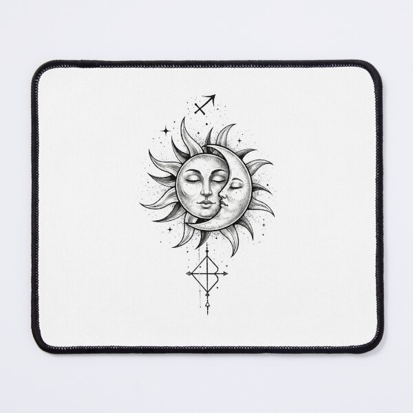 Item preview, Sagittarius Zodiac Sun & Moon – Minimalist Spiritual Design, Mystical Astrological Art designed and sold by orely14.