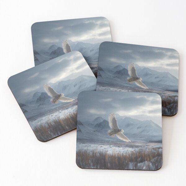 Item preview, A Snowy Owl flying low over an Arctic plain, Birds in Motion designed and sold by CDC40.