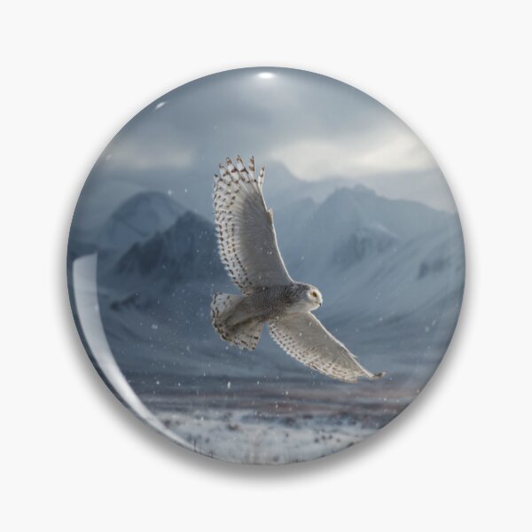 Item preview, A Snowy Owl flying low over an Arctic plain, Birds in Motion designed and sold by CDC40.