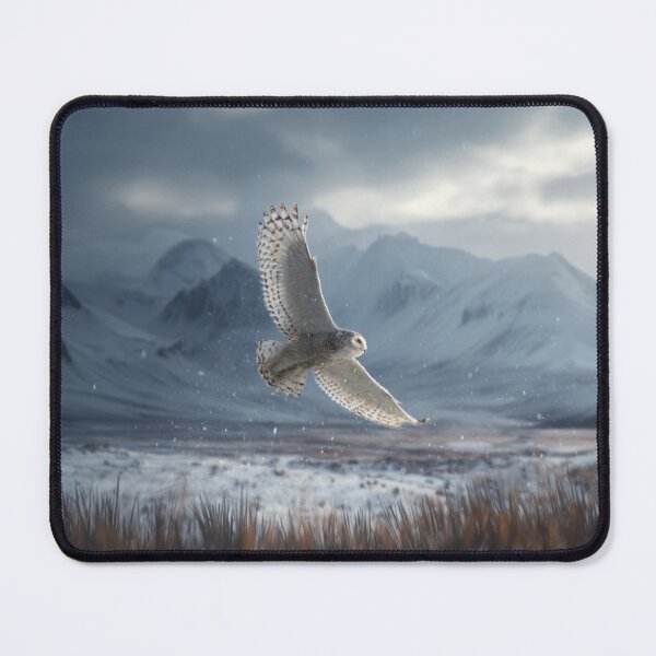 Item preview, A Snowy Owl flying low over an Arctic plain, Birds in Motion designed and sold by CDC40.