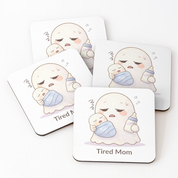 Item preview, Tired Mom Ghost | Cute Kawaii Aesthetic | Relatable Motherhood Design designed and sold by The Mood Index.