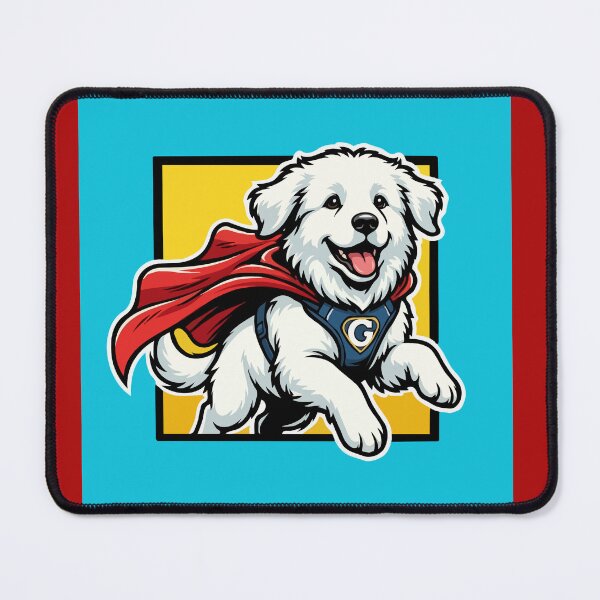 Item preview, Great Pyrenees Superhero Dog – Cute Flying Puppy Comic Style Gift designed and sold by The Real Life Symphony.