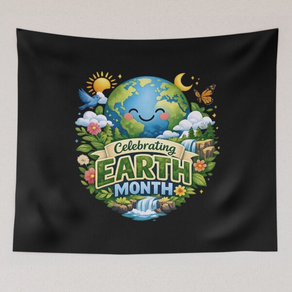 Item preview, Celebrating Earth Month - Cute Kawaii Planet Earth Nature Scene designed and sold by Lozarux.