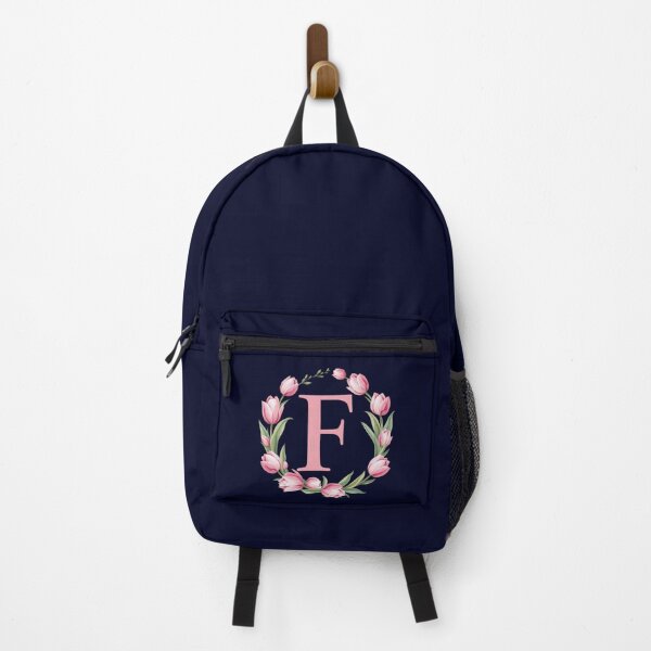Item preview, Letter F Floral Monogram with Pink Tulips designed and sold by roxysnextgenart.