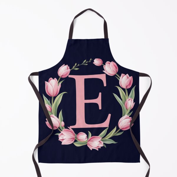 Item preview, Letter E Floral Monogram with Pink Tulips designed and sold by roxysnextgenart.