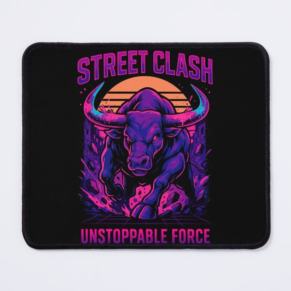 Item preview, Synthwave Charging Bull Illustration designed and sold by SholoStudio.