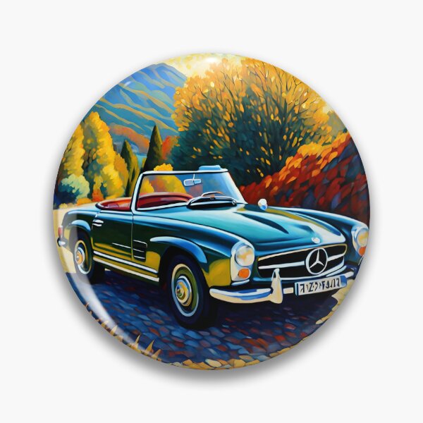 Item preview, Vintage Mercedes 190SL Classic Roadster Impressionist Art designed and sold by rgagliardi2017.