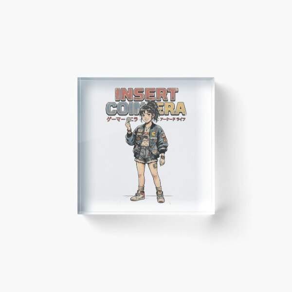 Item preview, Insert Coin Era – Retro Vintage Arcade Gamer Girl Streetwear designed and sold by Dhenin Studio.