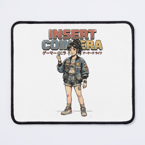 Item preview, Insert Coin Era – Retro Vintage Arcade Gamer Girl Streetwear designed and sold by Dhenin Studio.
