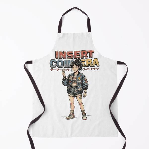 Item preview, Insert Coin Era – Retro Vintage Arcade Gamer Girl Streetwear designed and sold by Dhenin Studio.