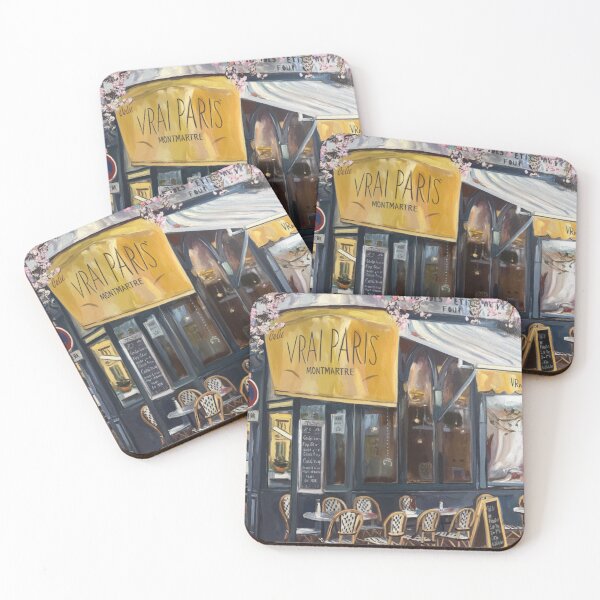 Item preview, Paris Café Corner | Spring Blossoms Street Scene designed and sold by CARRAANN.