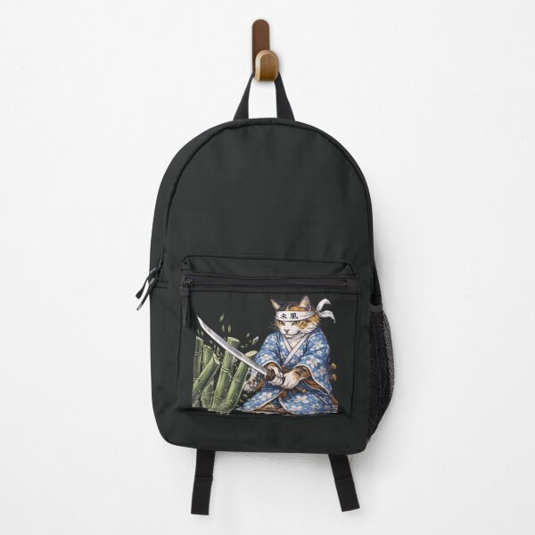 Item preview, Samurai Cat Cutting Bamboo – Japanese Warrior Art designed and sold by AuraloomAtelier.