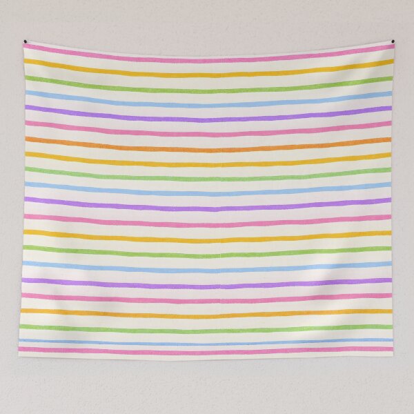 Item preview, Pastel Rainbow Crayon Stripes Pattern designed and sold by blankTeeShirt.