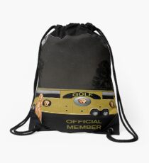 Golf world tour Scream, tour bus Drawstring Bag