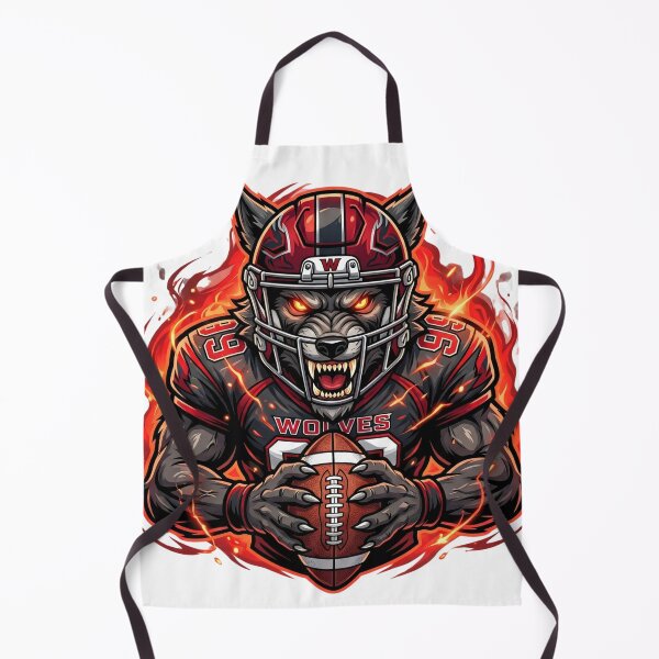 Item preview, Aggressive Wolf Football Mascot designed and sold by Pandora´s Box.
