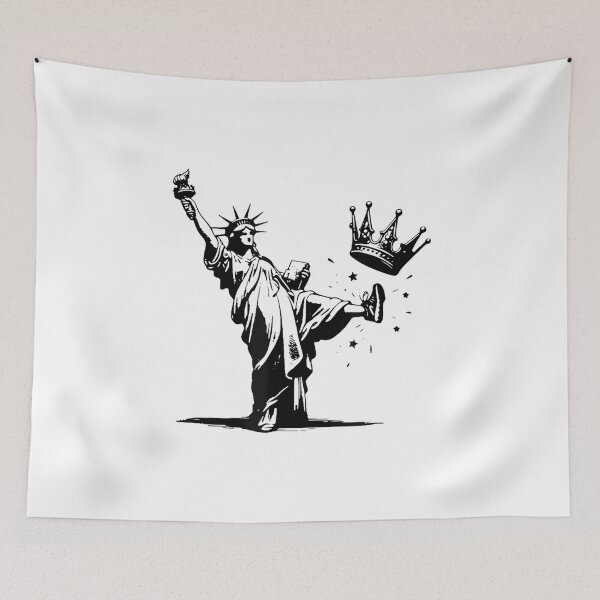 Item preview, Statue of Liberty Kicking Crown No Kings designed and sold by JosephCTesterma.