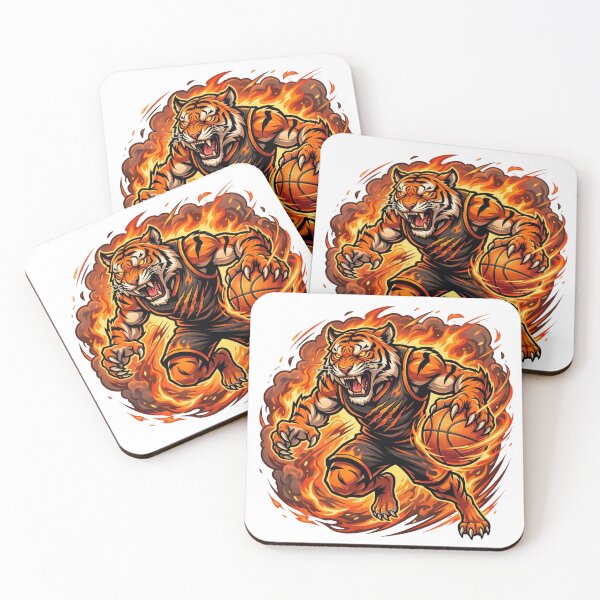 Item preview, Aggressive Tiger Basketball Mascot designed and sold by Pandora´s Box.