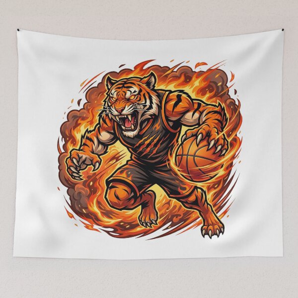 Item preview, Aggressive Tiger Basketball Mascot designed and sold by Pandora´s Box.