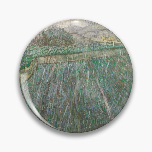 Item preview, Rain by Vincent van Gogh: Expressive Post Impressionist Landscape Poster designed and sold by artofuniverse.