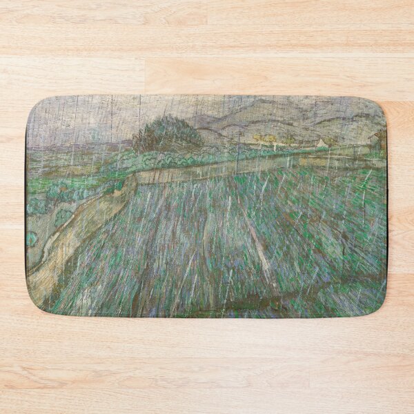 Item preview, Rain by Vincent van Gogh: Expressive Post Impressionist Landscape Poster designed and sold by artofuniverse.