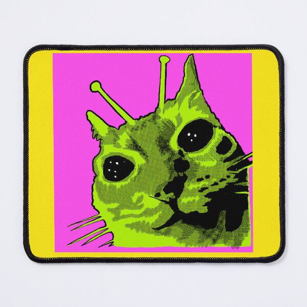 Item preview, Green Alien Cat designed and sold by PickledjoArt.