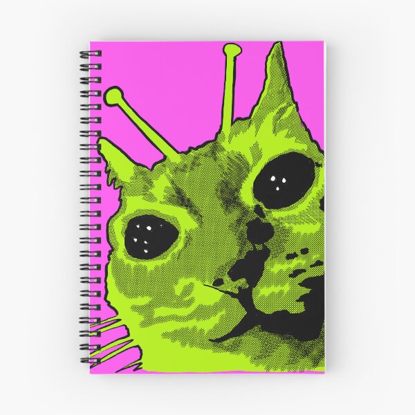 Item preview, Green Alien Cat designed and sold by PickledjoArt.