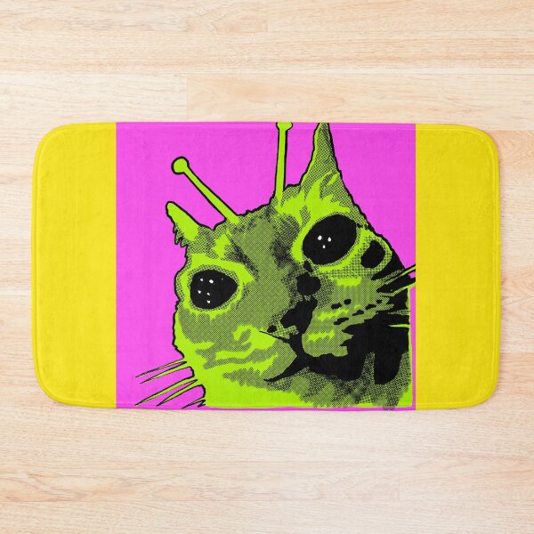 Item preview, Green Alien Cat designed and sold by PickledjoArt.