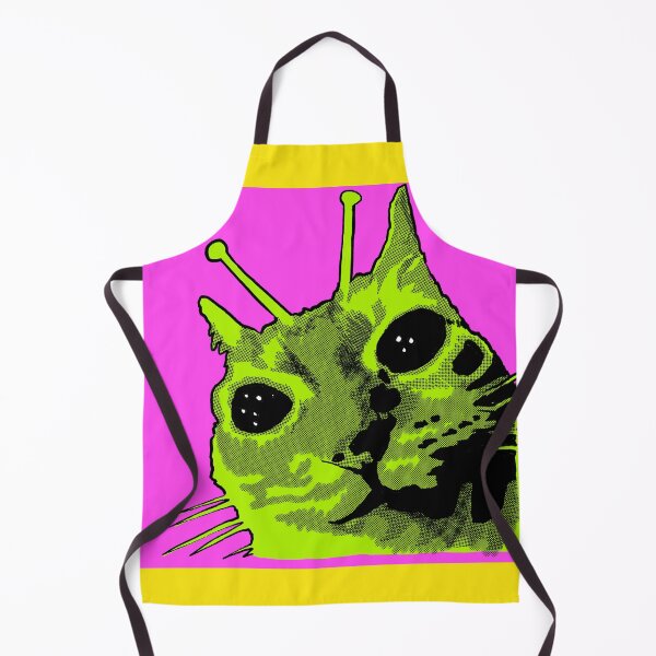 Item preview, Green Alien Cat designed and sold by PickledjoArt.