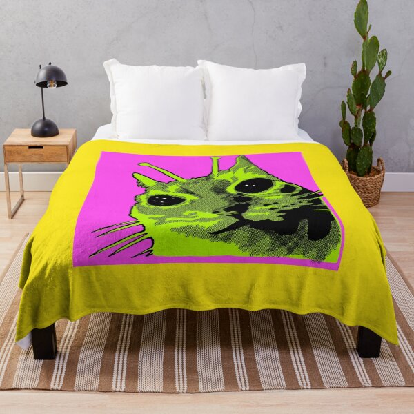 Item preview, Green Alien Cat designed and sold by PickledjoArt.