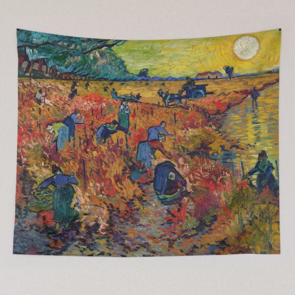 Item preview, Red Vineyard by Vincent van Gogh: Post Impressionist Fine Art Poster designed and sold by artofuniverse.