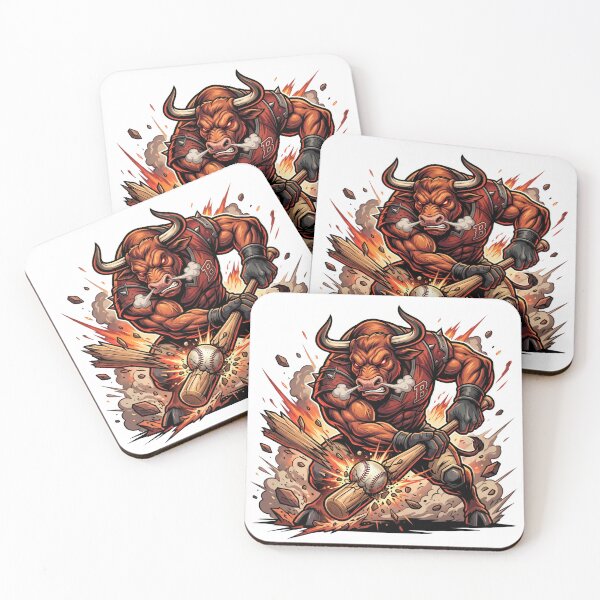 Item preview, Aggressive Bull Baseball Mascot designed and sold by Pandora´s Box.