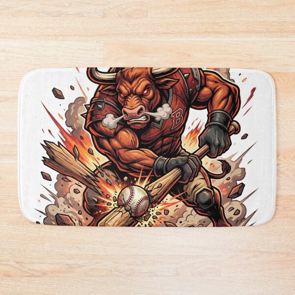 Item preview, Aggressive Bull Baseball Mascot designed and sold by Pandora´s Box.