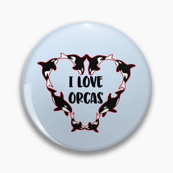 Item preview, I Love Orcas Killer Whale Heart designed and sold by Rosemarie Guieb Designs.