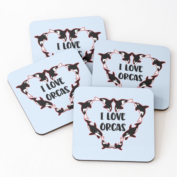 Item preview, I Love Orcas Killer Whale Heart designed and sold by Rosemarie Guieb Designs.