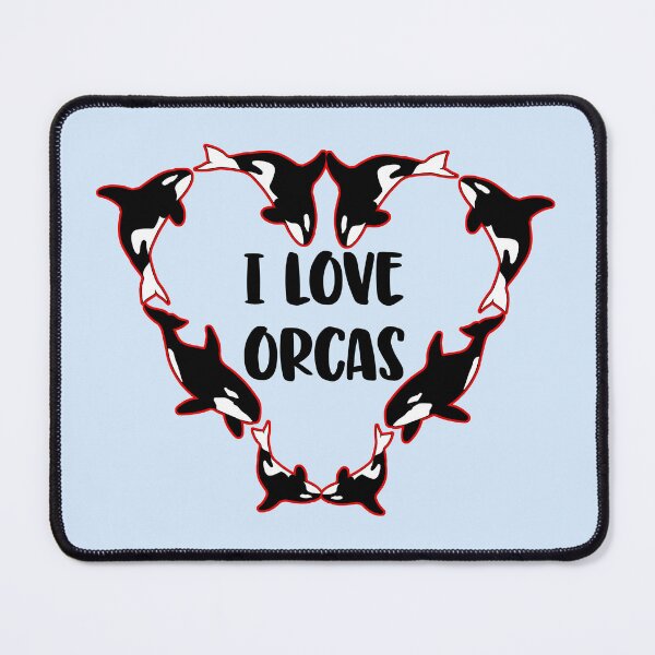 Item preview, I Love Orcas Killer Whale Heart designed and sold by Rosemarie Guieb Designs.