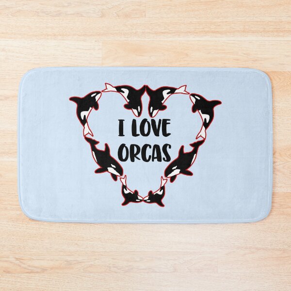 Item preview, I Love Orcas Killer Whale Heart designed and sold by Rosemarie Guieb Designs.
