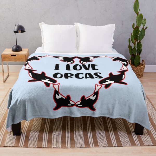 Item preview, I Love Orcas Killer Whale Heart designed and sold by Rosemarie Guieb Designs.