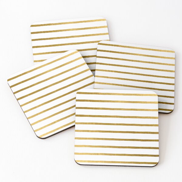 Item preview, Golden Foil Stripes Minimal Pattern designed and sold by blankTeeShirt.