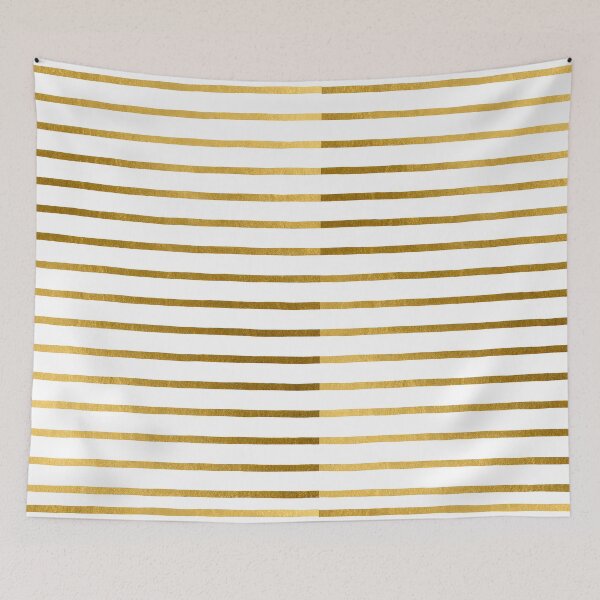 Item preview, Golden Foil Stripes Minimal Pattern designed and sold by blankTeeShirt.