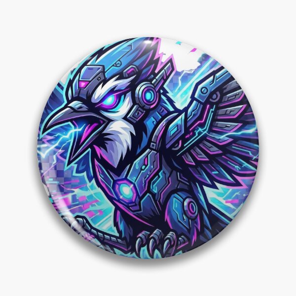 Item preview, Blue Jay Cyberpunk Mascot – Futuristic Baseball Bird designed and sold by Pandora´s Box.
