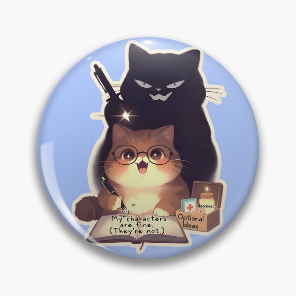 Item preview, Cat Author Writing Whump designed and sold by Fine & Feral.