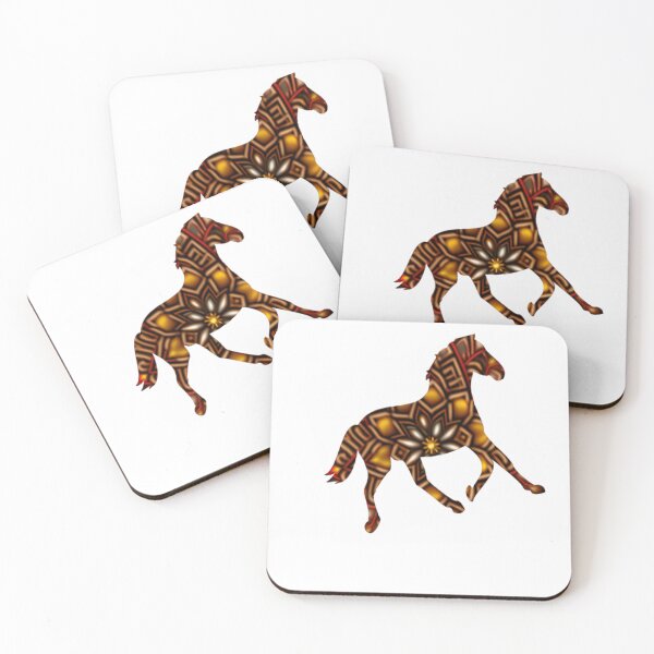 Item preview, horse geometric art designed and sold by  Mudikeys.