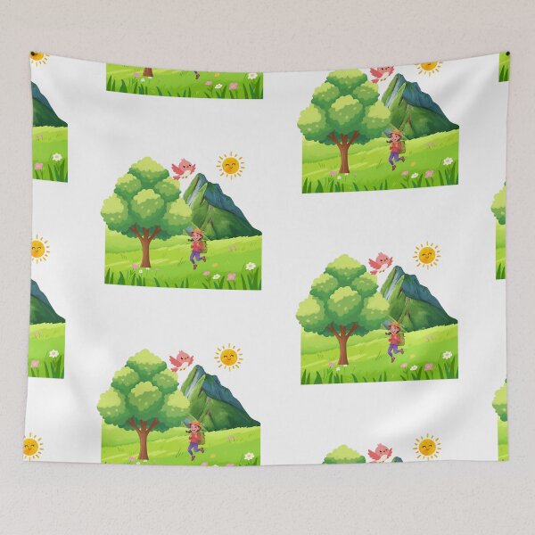 Item preview, Cute Nature Adventure Kid Cartoon Illustration designed and sold by Cutethings3.