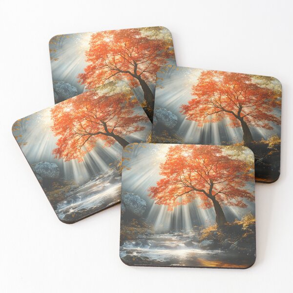 Item preview, Majestic Autumn Tree Embraced by Sunlight Rays designed and sold by Artessie.
